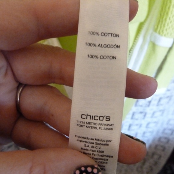 Lime Green Athleisure Sweater Cotton Knit Mesh - Picture 5 of 8